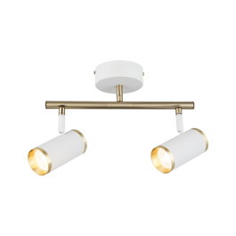 Opviq Lume - 71-12 Candelabro de Metal Blanco y Laca Antigua
